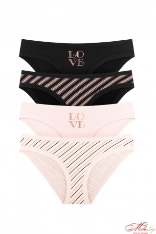 Комплект женских хлопковых трусиков слипов 4шт Obrana (Anabel Arto) 200-30 